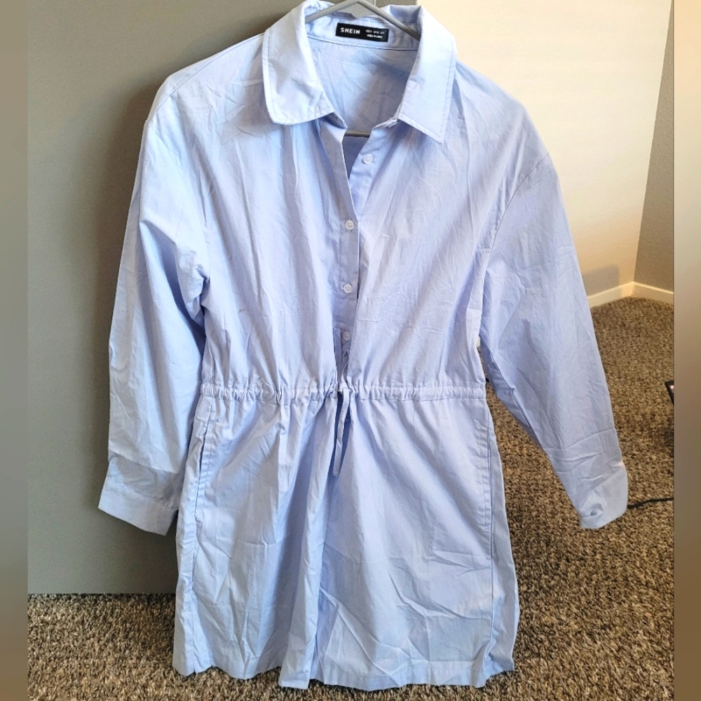NWOT Long Sleeve Blue Romper S